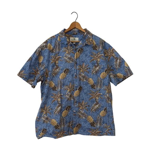 Vintage Y2K Island Shores Hawaiian Shirt – Men’s XL – Pineapple Tropical Aloha - Picture 1 of 5